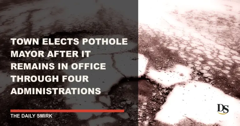 Town Elects Pothole Mayor After It Remains in Office Through Four Administrations