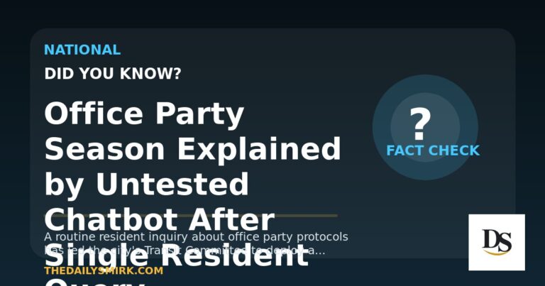 Office Party Season Explained by Untested Chatbot After Single Resident Query - The Daily Smirk