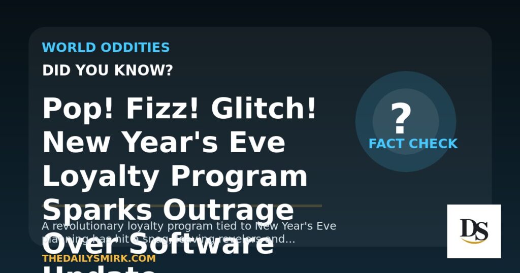 Pop! Fizz! Glitch! New Year's Eve Loyalty Program Sparks Outrage Over Software Update - The Daily Smirk
