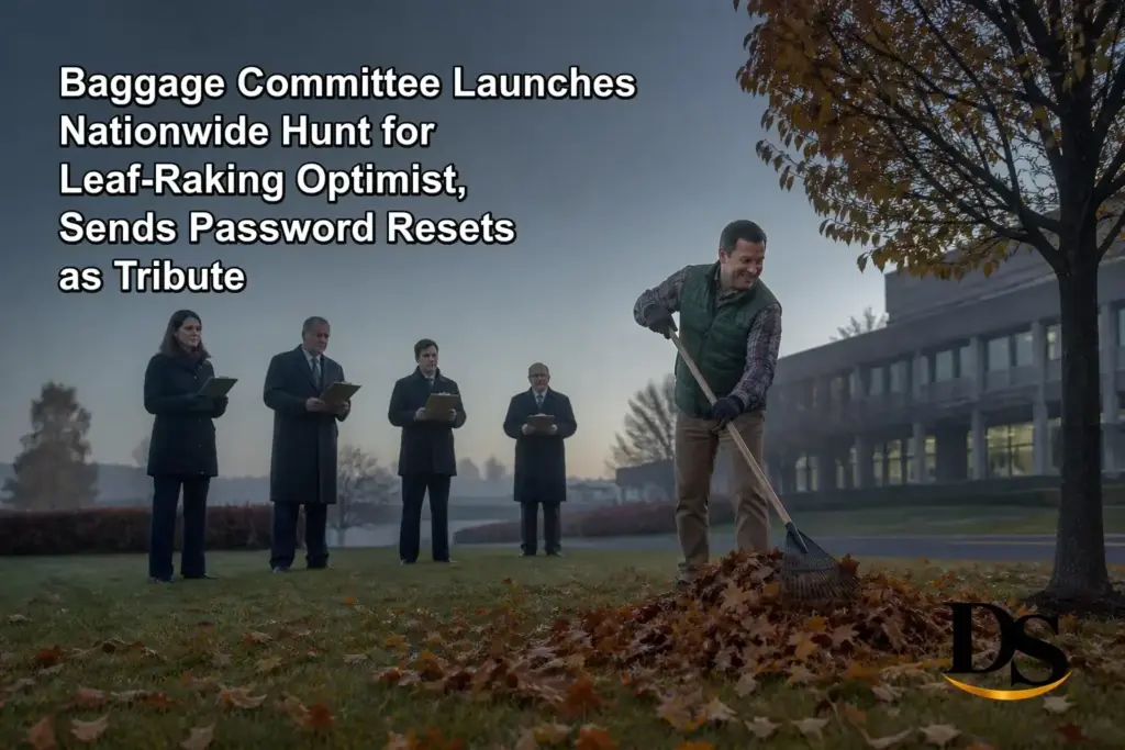 Baggage Committee Launches Nationwide Hunt for Leaf-Raking Optimist, Sends Password Resets as Tribute