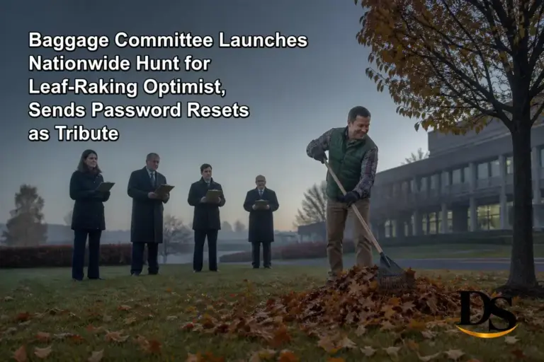 Baggage Committee Launches Nationwide Hunt for Leaf-Raking Optimist, Sends Password Resets as Tribute