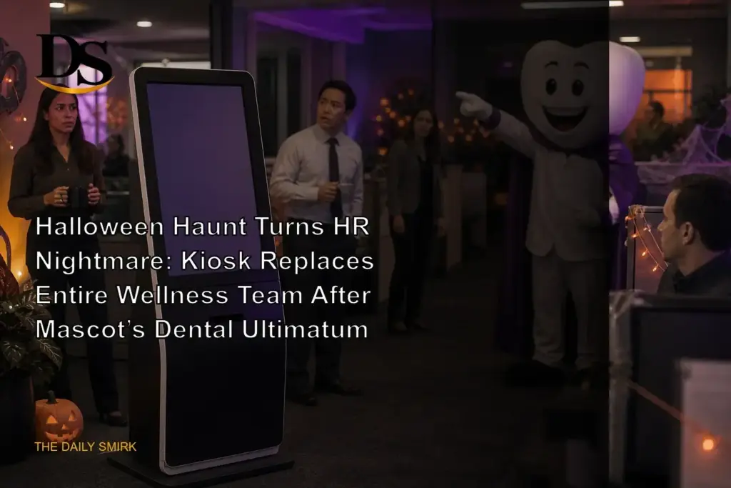 Halloween Haunt Turns HR Nightmare: Kiosk Replaces Entire Wellness Team After Mascot’s Dental Ultimatum