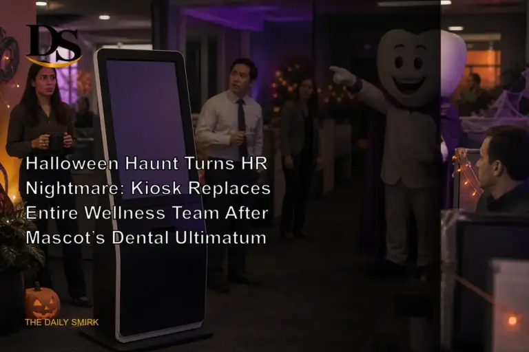 Halloween Haunt Turns HR Nightmare: Kiosk Replaces Entire Wellness Team After Mascot’s Dental Ultimatum