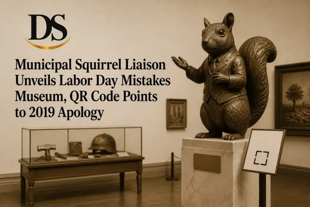 Municipal Squirrel Liaison Unveils Labor Day Mistakes Museum, QR Code Points to 2019 Apology
