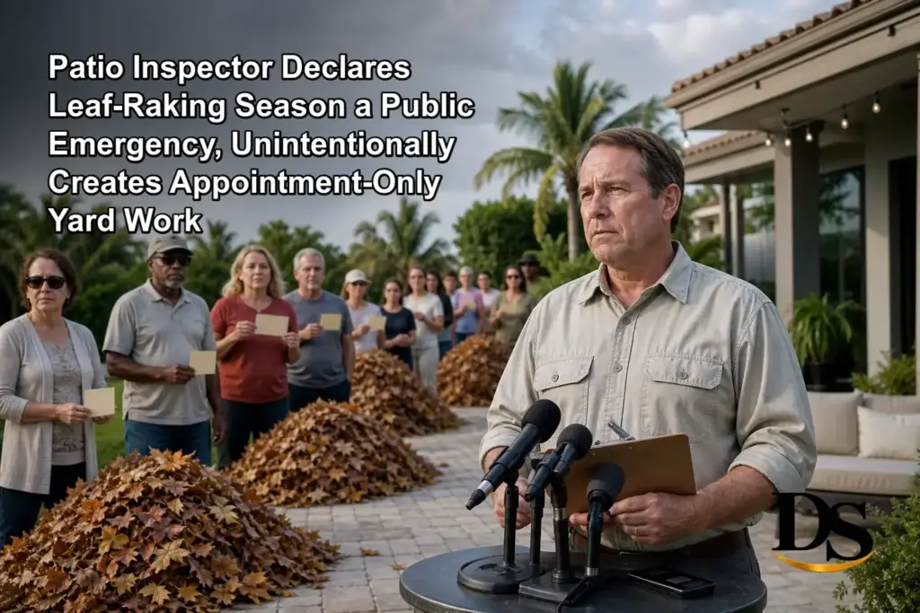 Patio Inspector Declares Leaf-Raking Season a Public Emergency, Unintentionally Creates Appointment-Only Yard Work