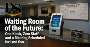 Waiting Room of the Future: One Kiosk, Zero Staff, and a Meeting Scheduled for Last Year